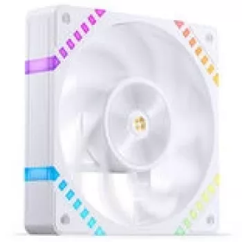120mm korpusa ventilators Jonsbo HF2-120 White — reversais lāpstiņu profils, PWM, ARGB