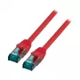 EFB-Elektronik RJ45 savienotājkabelis Cat.6A S/FTP LSZH Sarkans 1m