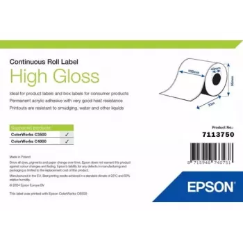 Etiķešu ruļlis Epson 7113750 High Gloss, 102 mm x 33 m