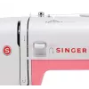 Singer Simple 3210 automātiskā šujmašīna, elektromehāniska, 10 dūrieni, 4 soļu pogcaurums, brīvais plecs, 85 W, balta/rozā