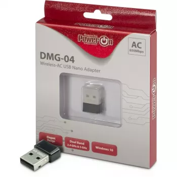 Inter-Tech USB 2.0 bezvadu tīkla adapteris 650Mbps