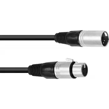XLR savienojuma kabelis Omnitronic 30220768 — 1×5-pin XLR vīrietis uz 1×5-pin XLR sieviete, 3 m