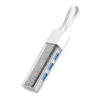ROLINE mobilais USB 3.2 Gen 1 centrmezgls, 4 porti, Type A+C savienojuma kabelis
