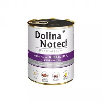 Slapjā suņu barība Dolina Noteci Premium Adult Liellopa gaļa Dzērvenes Cūkgaļa Trusis 800 g, bez lipekļa, bez konservantiem