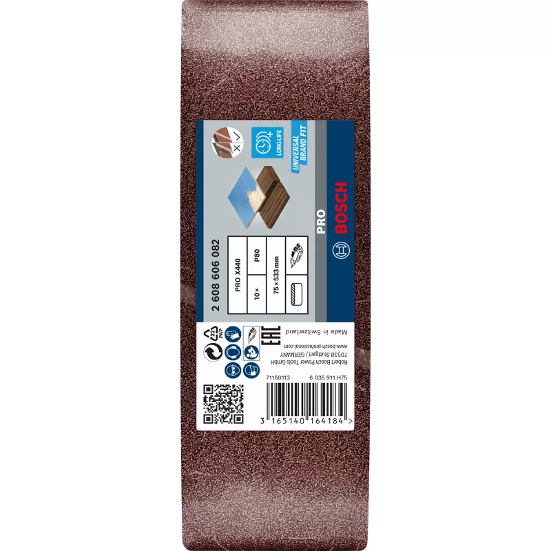 Slīpēšanas diski Bosch X440 Best for Wood and Paint, 10 gab.