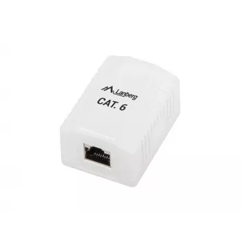 Lanberg OS6-0001-W Virsmas montāžas RJ-45 kontaktligzda, balta