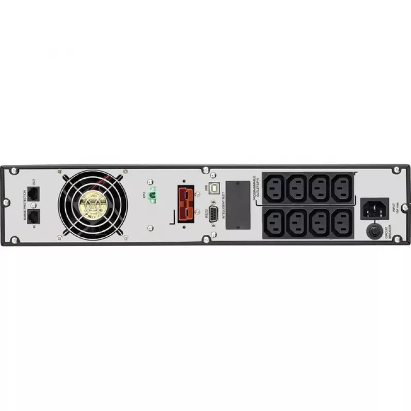 Bluewalker PowerWalker VFI 1000RM LCD - UPS - 800 W - 1000 VA - 7 Ah - RS-232, USB - 8 kontaktligzdas - 2U - 48,3 cm (19 inch) (10120144)