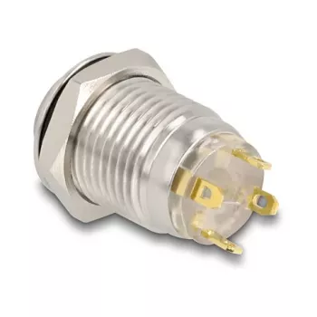 Pogas panelis DeLOCK 20982 Sudraba 230V 3A