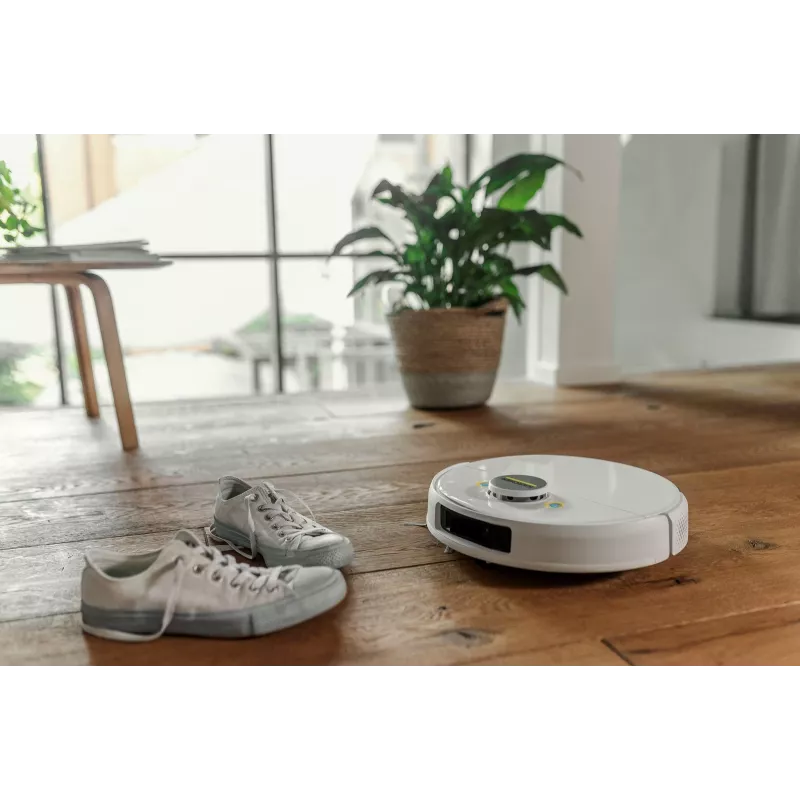 Bezputekļu robots putekļsūcējs Karcher RCV 5 — LiDAR navigācija, 120 min darbība, 5000 Pa, 0.33 L atkritumu tvertne, mitrā tīrīšana, 5200 mAh akumulators