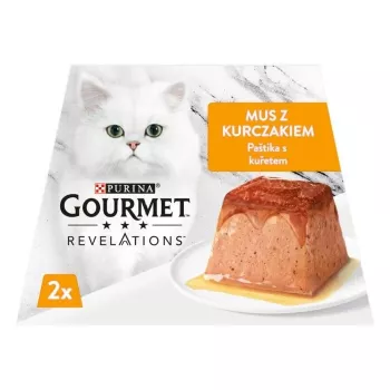 Slapjā kaķu barība Purina Nestlé GOURMET Revelations Mousse Chicken in Sauce 2 x 57 g paciņas