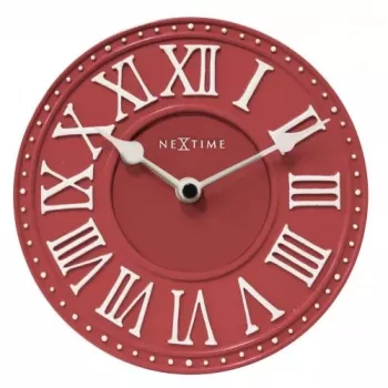 NeXtime klok 5187ro London Table, Ø16 cm, sienas, sarkans/balts