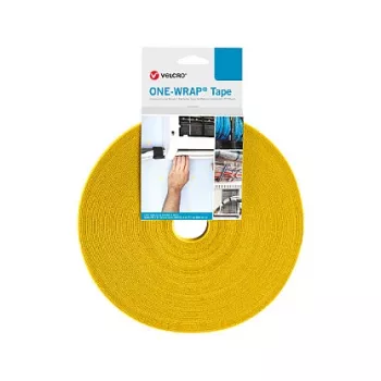 Kabeļu saite Velcro One Wrap Tape Velcro VEL-OW64169 Polipropilēns 25000 mm x 30 mm Dzeltens