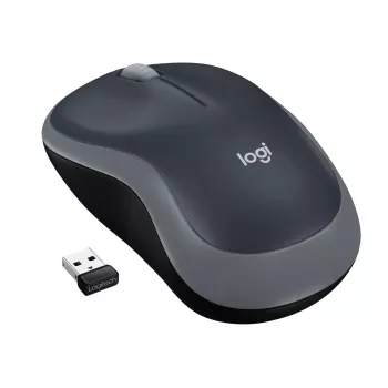 Logitech M185 Bezvadu optiskā pele Ambidextrous Pelēka 910-002238