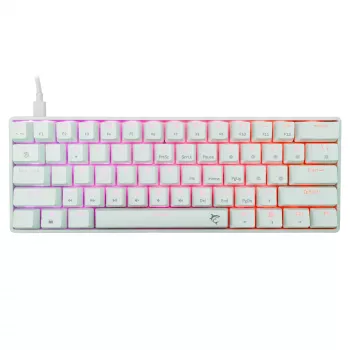 Vadu mehāniskā tastatūra White Shark Shinobi-2 (GK-004211) — US izkārtojums, Red slēdži, balta