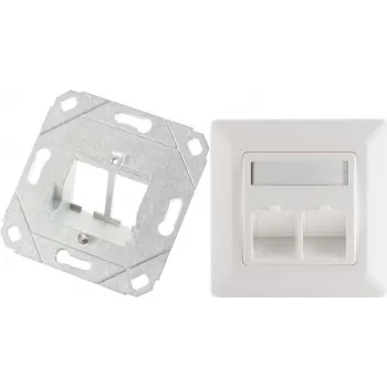 ShiverPeaks 08-10100 Keystone 2-Port — tīkla ligzdas ieliktnis 2 portiem