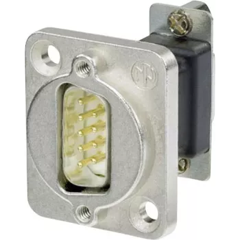 Neutrik NADB9MF kabeļa interfeisa adapteris D-SUB melns - sudrabs