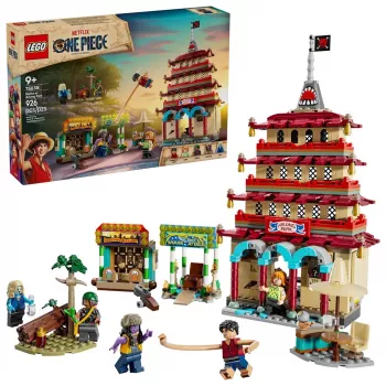 LEGO komplekts One Piece Arlong Parks 75638 — 926 detaļas, 5 minifigūras, ieteicamais vecums 9+, detalizēta ainava
