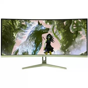 Izliekts datora monitors Arozzi Nova 34 collas (86,4 cm) 3440×1440 21:9 LED 1 ms Zaļš