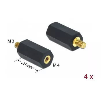 Montāžas komplekts DeLOCK 60242 Melna Plastmasa