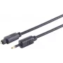 Optiskais Toslink kabelis ShiverPeaks 69014-2.0 — 2,0 m, 4,0 mm Toslink uz 3,5 mm