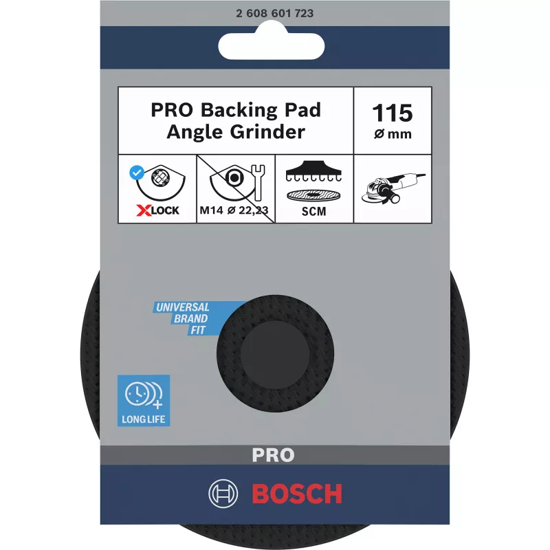 Slīpēšanas paliktnis Bosch X-LOCK SCM 115 mm Velcro ar centra tapu 2608601723 leņķa slīpmašīnām