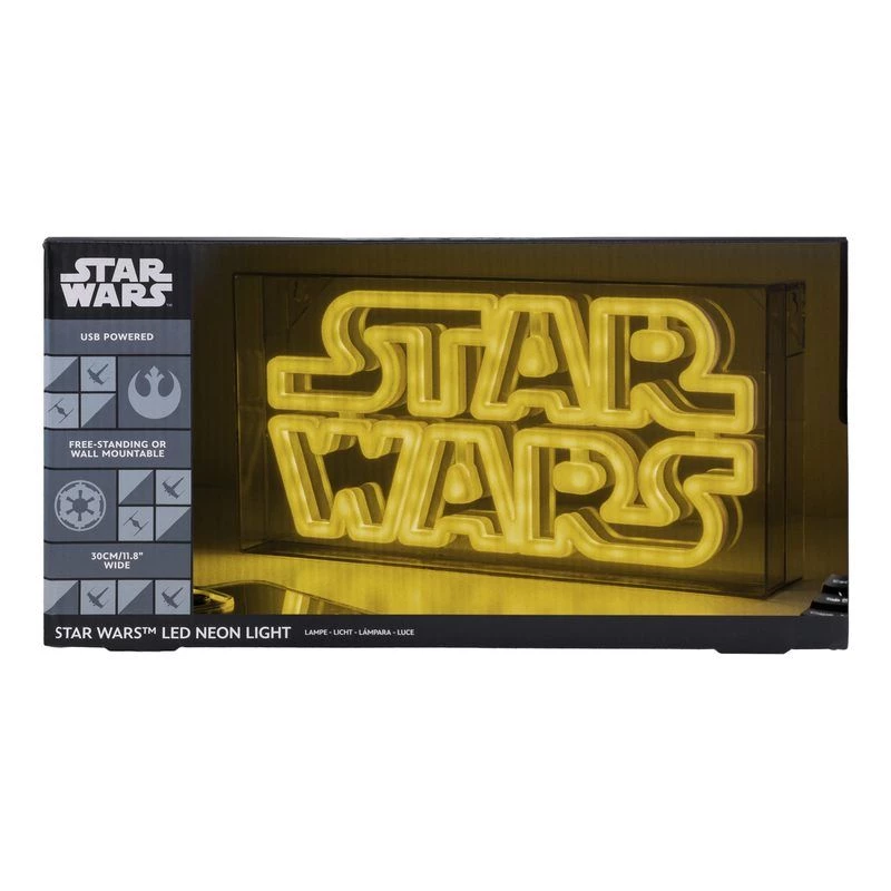 LED neona gaisma Paladone Star Wars dizains PP13123SW — dekoratīvā LED zīme sienai vai plauktam