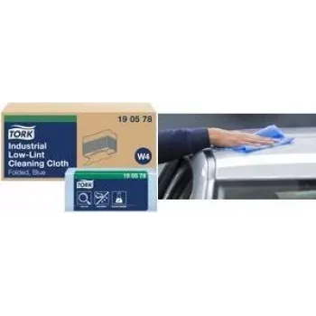 Tork W4 190578 zilās tīrīšanas salvetes ar zemu plūksnu veidošanos