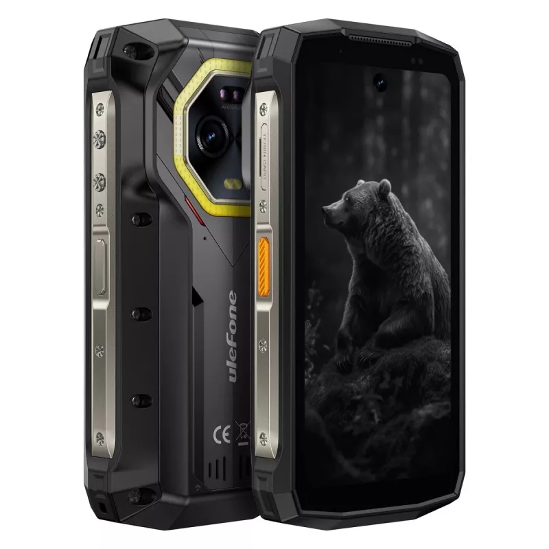 Ulefone Armor Mini 20 viedtālrunis, 4,7 collu, Helio G99, 8GB RAM, 256GB, 6200 mAh, Android 14, melns