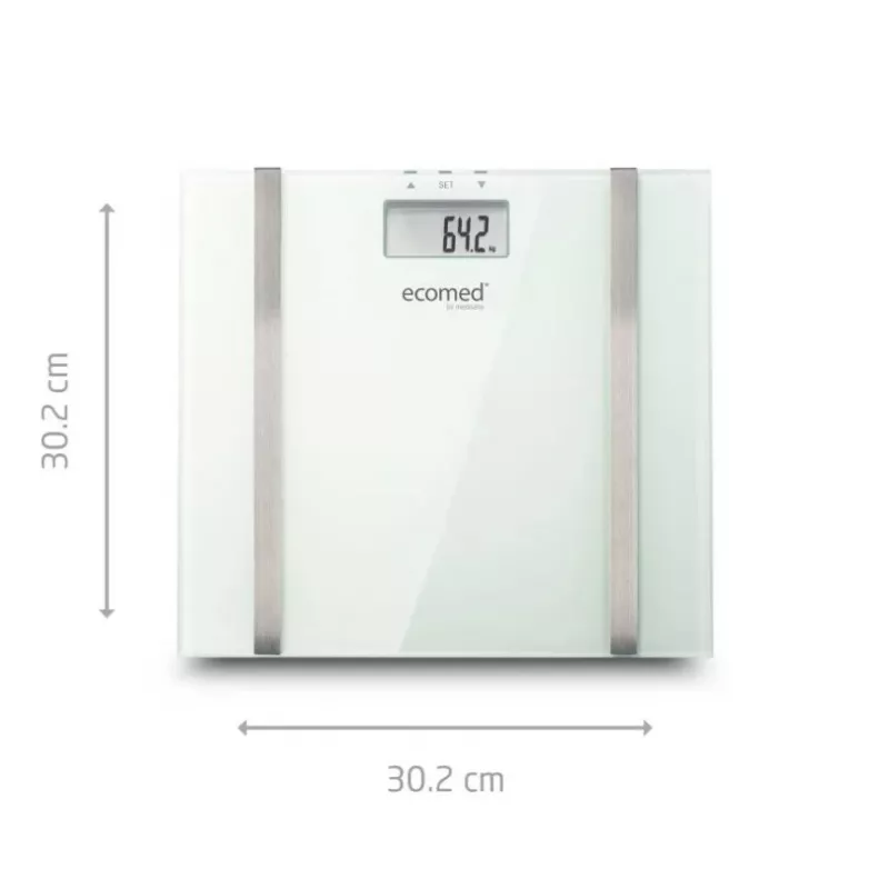 Ecomed BS-70E Taisnstūra Baltas Elektroniskās Personas Svari