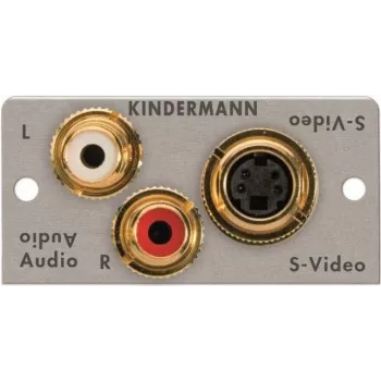 Iespīlējams paneļa modulis Kindermann 7444-531 — 2x RCA un 1x Mini-DIN 4-pin