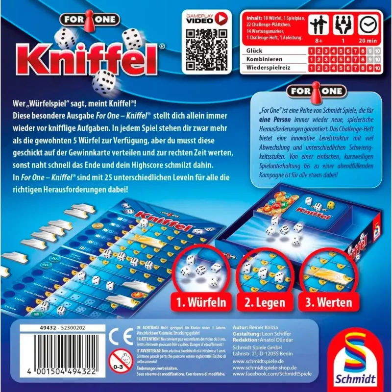 For One - Kniffel, Galda Spēle ar Kauliņiem