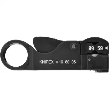 Knipex 16 60 05 kabeļu noņēmējs Melns