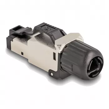 DeLOCK 86016 vadu savienotājs RJ45/LSA melns sudrabs vīrišķais