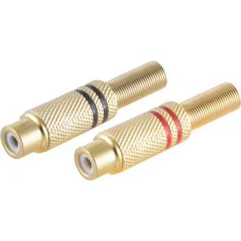 ShiverPeaks BS52021-SET — Divi zeltīti RCA ligzdas savienotāji (mātīte)