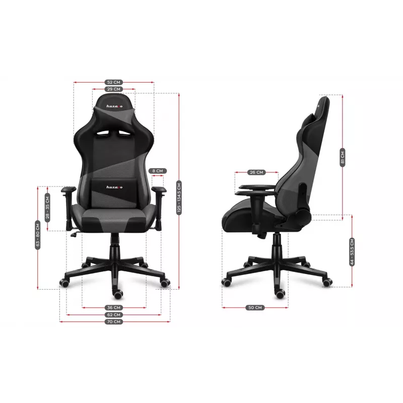 Spēļu krēsls Huzaro Force 6.2 Grey Mesh