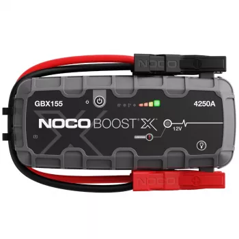 Automobiļu palaišanas ierīce NOCO GBX155, 4250 A, 99 Wh Li-Ion, 60 W uzlāde, IP65, iebūvēts 500 lm LED prožektors