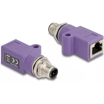 DeLOCK 60669 dzimuma mainītājs M12–RJ45 violets
