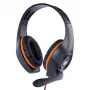 Vadu spēļu austiņas GEMBIRD GHS-05-O, apauss, 20–20000 Hz, 2 m kabelis, 250 g, oranža/melna