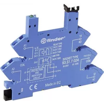 Finder 93.51.8.240 Relejas ligzda sērijām 34, 34.51, 34.81 (G x P x A) 93.6 x 6.2 x 76 mm 1 gab.