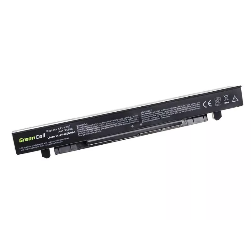 Akumulators Green Cell AS68 ASUS A450 A550 R510 X550 sērijai, Li-Ion 14.4V 4400mAh, 4 elementi, melns