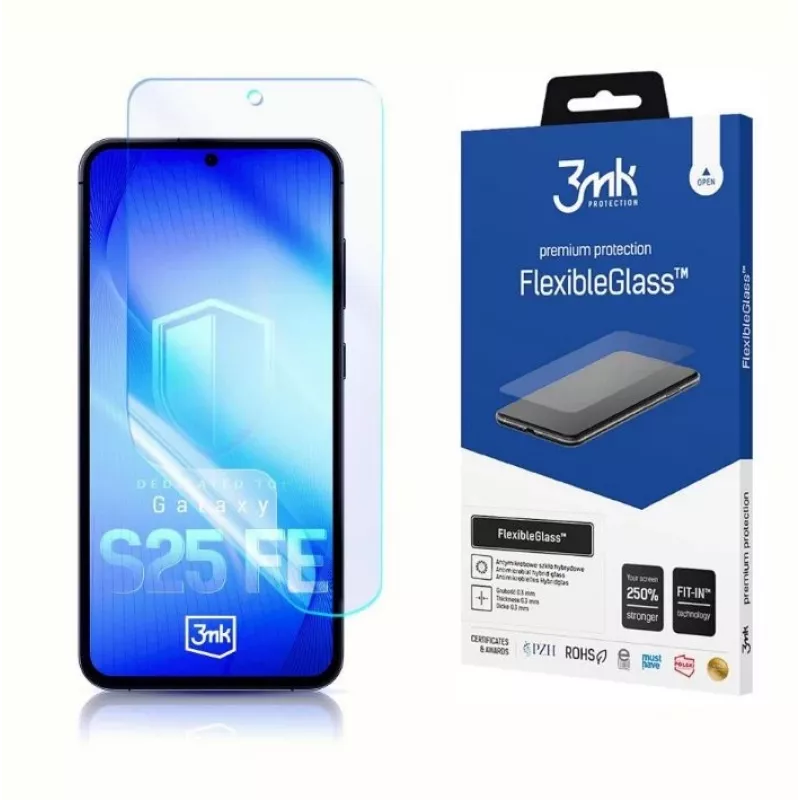 3MK FlexibleGlass rūdīta stikla ekrāna aizsargs Samsung Galaxy S25 FE