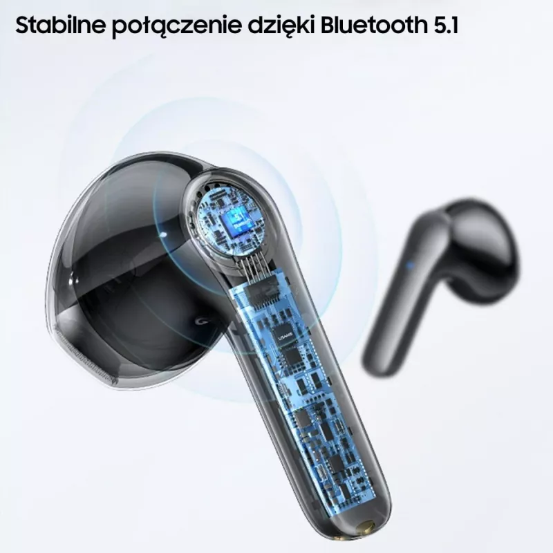 USAMS TWSXH Series Dual Mic Bezvadu Austiņas Zilā Krāsā BHUXH03