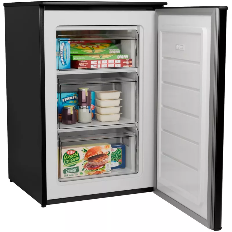 Vertikālais saldētājs BOMANN GS 7253, 87 L, melns, ≤ -18°C, energoklase C, 850×550×580 mm