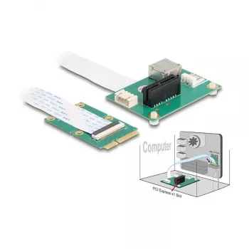 DeLOCK 64345 Iekšējais PCIe adapteris no Mini PCI Express uz PCI Express ar USB 2.0 portu