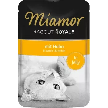 Slapjā barība kaķiem Miamor Ragout Royale in Jelly 100 g — Vistas gaļa, pieaugušiem kaķiem, sacepums