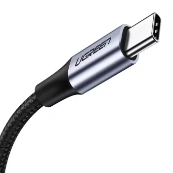 USB-C uz DisplayPort kabelis UGREEN 1 m — USB-C (tēviņš) uz DisplayPort (tēviņš), taisni savienotāji, melns