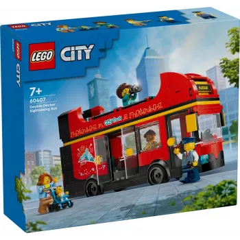 LEGO City Sarkanā divstāvu apskates autobusa rotaļlieta 60407