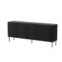 Kumode Cama 4D CORTINA — 2000×400×810 mm, melna, skaidu plātne