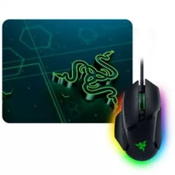Spēļu pele un mobilā peļu paliktņa komplekts Razer Basilisk V3 ar Goliathus Mobile (melns)