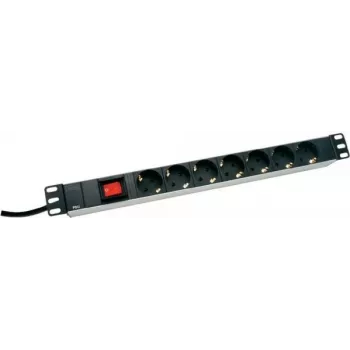 Strāvas sadalītājs DIGITUS DN-19 PDU-7S — 7 kontaktligzdas, 230V, 0.48 m kabelis